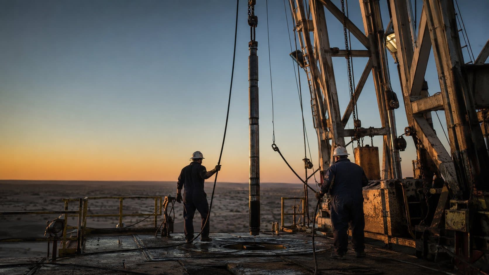 Electric submersible pump being run on a workover rig